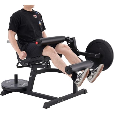 $18/mo - Finance GMWD Fitness Leg Extension Machine, Adjustable Leg Curl with Plate Loaded ...