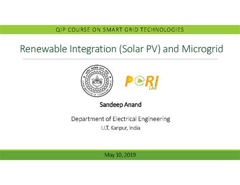 Sandeep Anand Renewable Integration and Microgrid shared - Sandeep ...