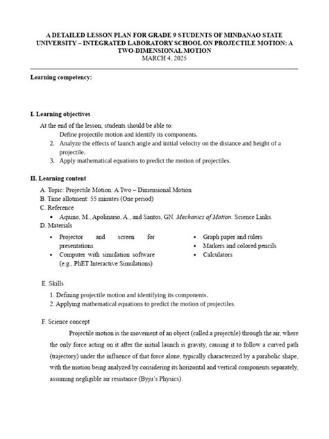 Image result for Vertical Projectile Motion Lesson Plan
