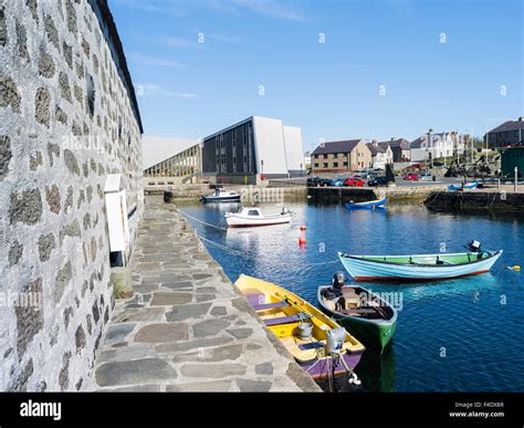 Lerwick, capital of the Shetland Islands in Scotland. Hays dock and ...