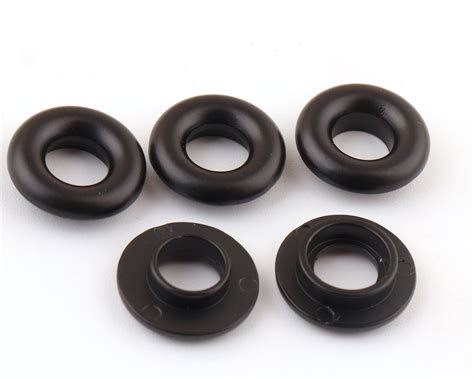 Buy 7 Mm Round Screw Eyelet Grommet Black Metal Eyelet Grommet Zinc ...