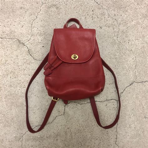 OLD COACH/Mini backpack/USA製/ミニリュック/バックパック/レザー/レッド/コーチ/オールドコーチ | nimunamu