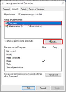 Error Cannot Create File C Xampp Xampp Control.ini Access Is Denied 的图像结果