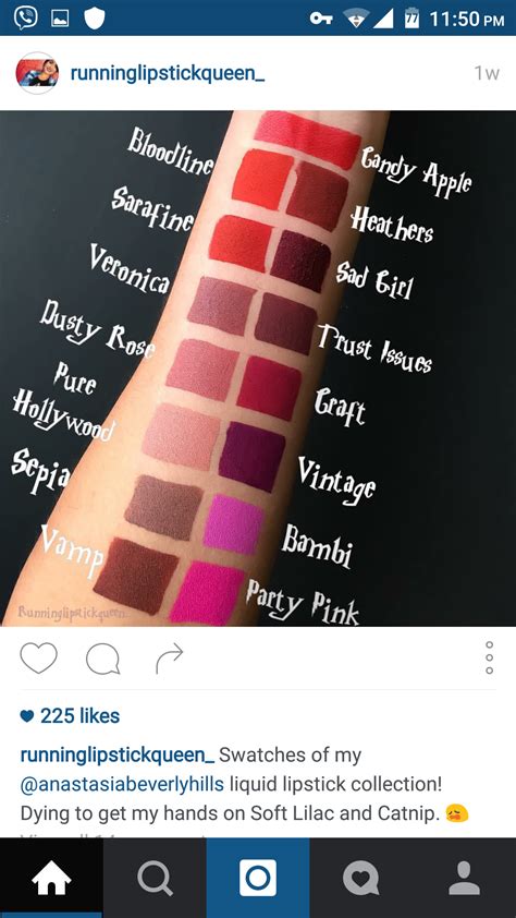 ABH Liquid Lipsticks #ABH #anastasiabaverlyhills | Makeup swatches, Abh ...