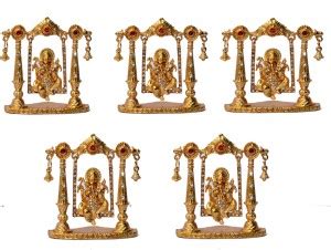 SIGNAA Bhagwan Ganesha Brass Statue Figurine in Swing /Lord Ganpati ...