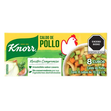Caldo de Pollo Knorr 8 cubos de 10.5g | Chedraui