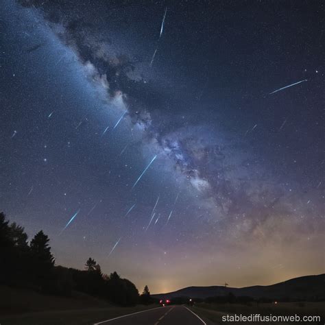Cosmic Timeline with Star Trail | Stable Diffusion Online