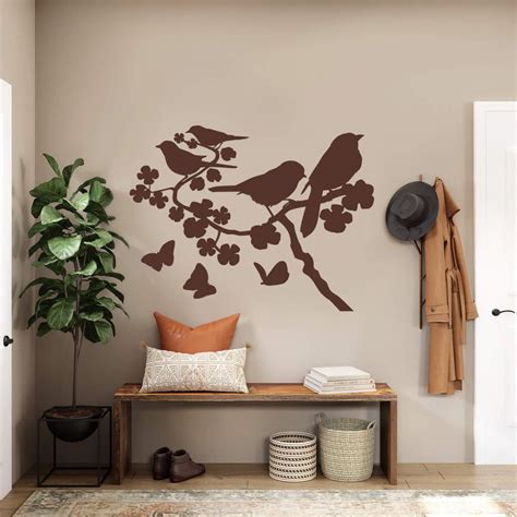 Branch with Sparrows Wall sticker | wall-art.com