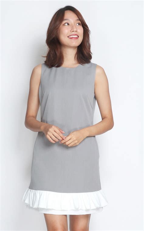 Pearl Neckline Work Dress | Women Office Dress Singapore