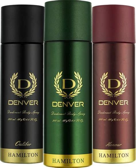 DENVER Hamilton, Caliber and Honour Combo Deodorant Spray - For Men ...