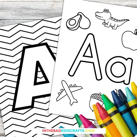 Letter A Coloring Pages (Free Printables) • In the Bag Kids' Crafts