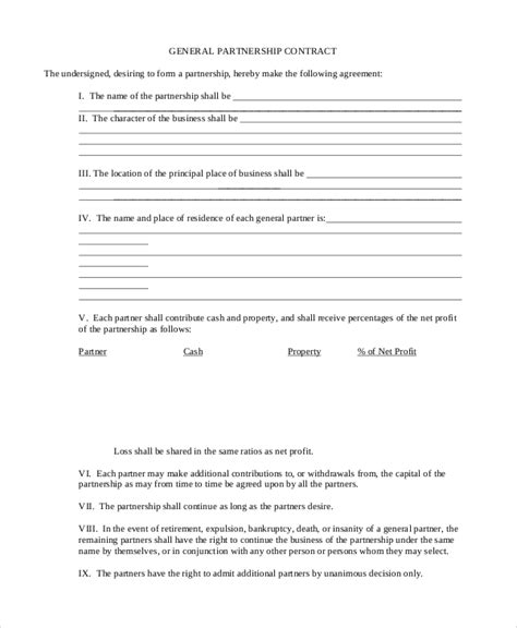 General Partnership Agreement Example 的图像结果