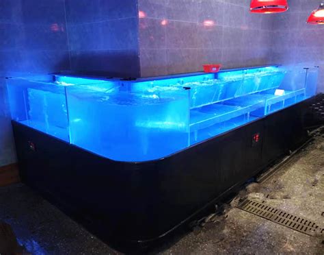 大型亚克力鱼缸 海鲜鱼缸 酒店海鲜鱼缸 实木鱼缸
