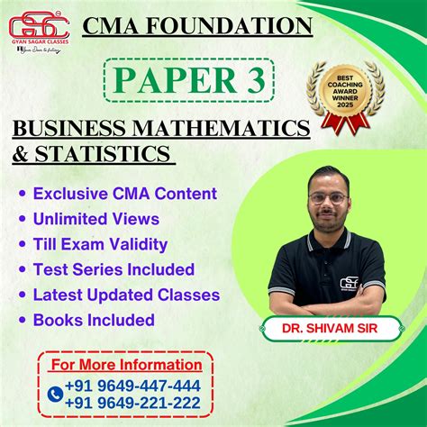 CMA Foundation Fundamentals Of Business Mathematics And Statistics ...