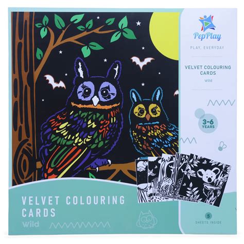 Buy PepPlay Velvet Coloring Card Kit, Set of 5 Travel Friendly, No Mess ...