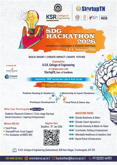 SDG Hackathon 2026 - K.S.R. College of Engineering - Thirai