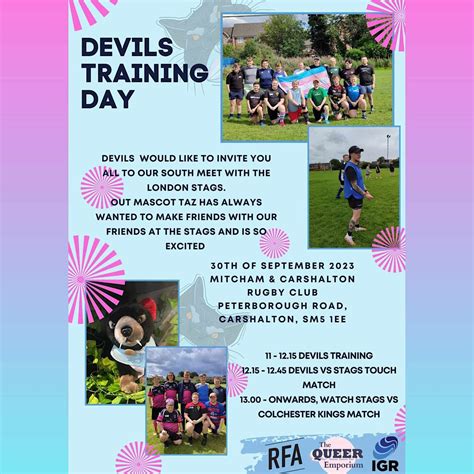 Transmanian Devils RFC South Area Training Day, Mitcham & Carshalton ...