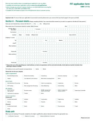 Fillable Online FIT application form - Chartered Insurance Institute ...