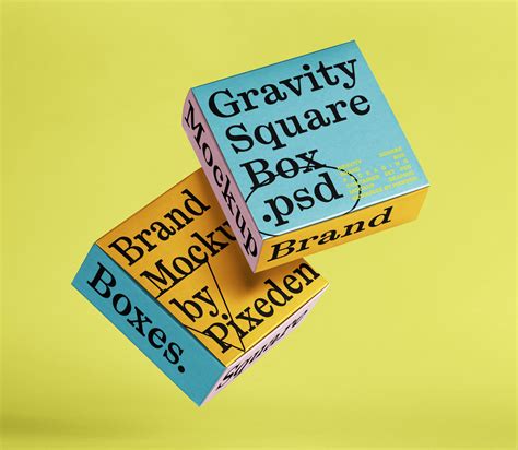 Gravity Square Brand Box Set Psd Mockup | Pixeden Club