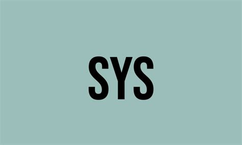 Image result for Sys Full Form