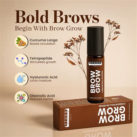 Brow Grow Eyebrow Roll On – Studd Muffyn