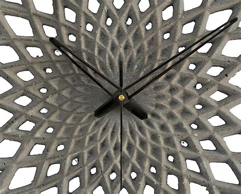 Buy Artemis Cast Stone Round Parametric Grey Wall Décor Clock Online at ...