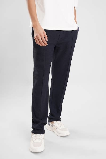 Navy Athleisure Solid Track Pant - Selling Fast at Pantaloons.com