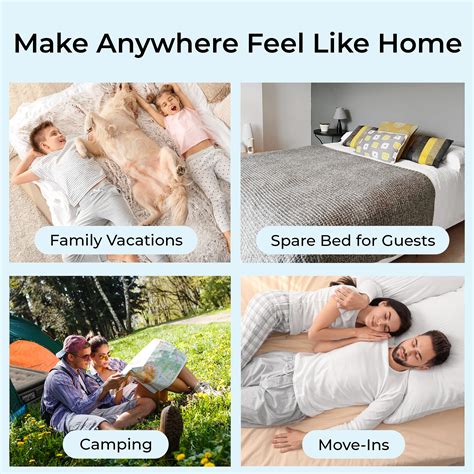 EZ INFLATE Double High Luxury Twin Air Mattress with Built in Pump ...