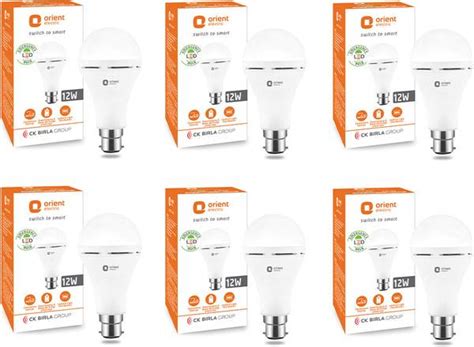 Orient Electric 12 W Emergency LED Bulb-Pack of 6 2 hrs Bulb Emergency ...