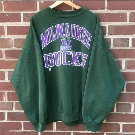 Vintage NBA Milwaukee Bucks Sweatshirt, Milwaukee Bucks NBA - Inspire ...