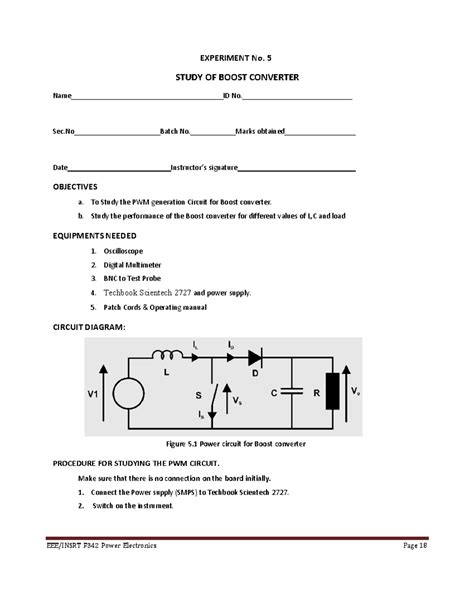 Experiment-5 Power Electronics - EXPERIMENT No. 5 STUDY OF BOOST ...