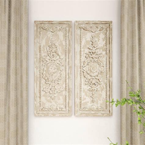 Buy Vintage Resin Beige Wall Decor (Set of 2) Online at Lowest Price in ...