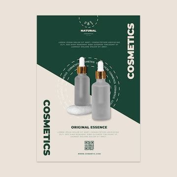 Cosmetic vertical flyer template | Free Vector