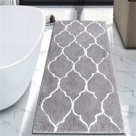 HEBE Large Bath Rug Runner for Bathroom 55"x27.5" Non Slip Extra Long ...