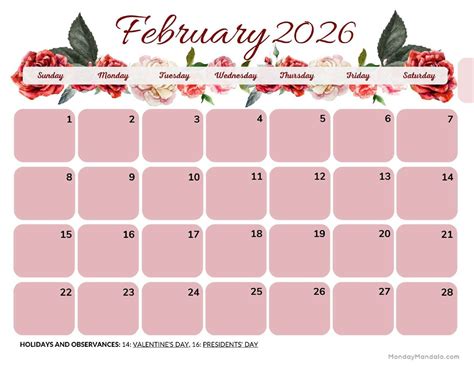 February 2026 Calendars (Free PDF Printables)