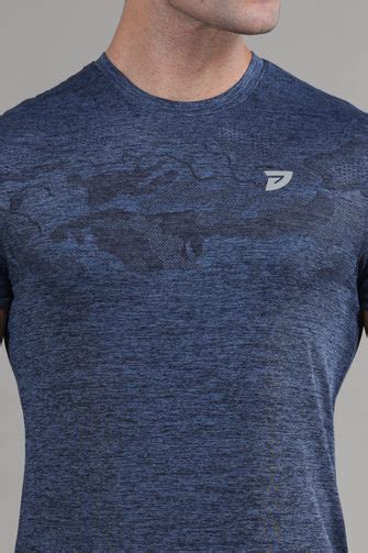 KA 53 Camouflage Jacquard Lycra Tshirt | Blue – ka53mensclub