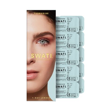 Buy light blue-green daily lenses - TURQUOISE – SWATI Cosmetics (India)
