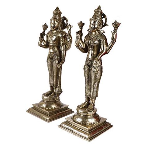 Buy Kartique Brass Vishnu Laxmi Murti Lord Bhagwan Vishnu Narayan ...