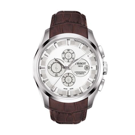 Tissot Couturier Chronograph Leather Strap Watch