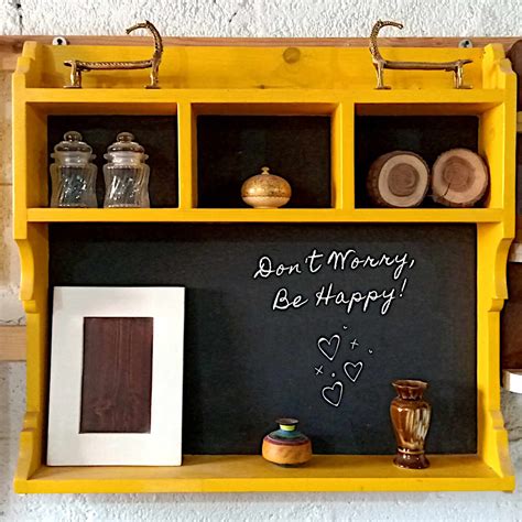 Aurum - Cottage-style Wall-mounted Shelf with Blackboard Paint – CustHum