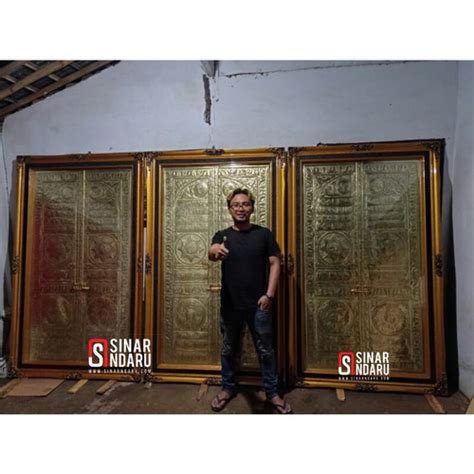 Jual Hiasan dinding kaligrafi kuningan pintu kabah 200 x 120 cm - Kab ...