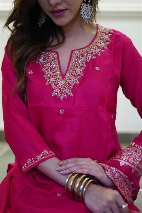 “Anika” Festive wear dola silk kurti bottom with dupatta set – Libaas king