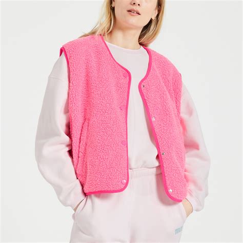 Mouwloos vest met ronde hals hoktown fluo roze American Vintage | La ...