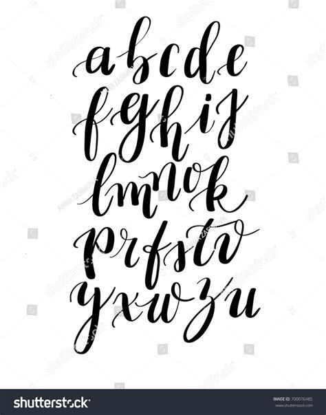 Calligraphy Handwritten Fonts Handwritten Brush Style Stock Vector (Royalty Free) 700076485 ...