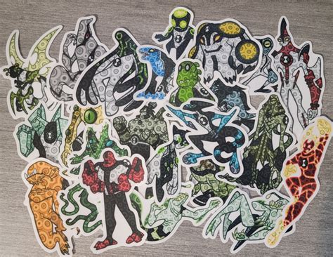 Buy Ben 10 Original Series Alien Stickers & Magnets Online in India - Etsy
