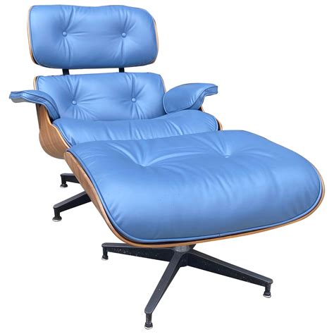 Rare Eames 670 Lounge Chair with Cobalt Blue Leather by Herman Miller ...
