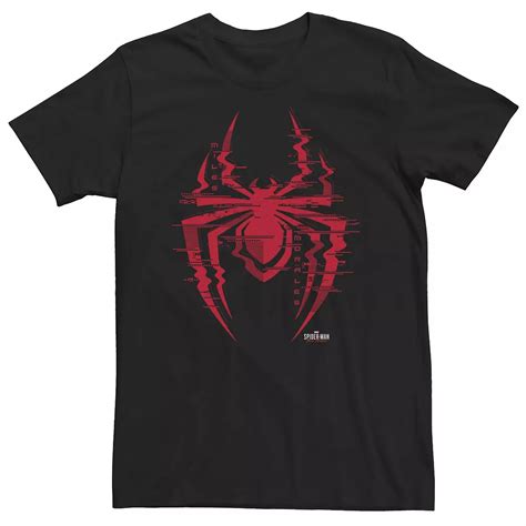 Big & Tall Marvel Spider-Man: Miles Morales Glitch Spider Logo Tee
