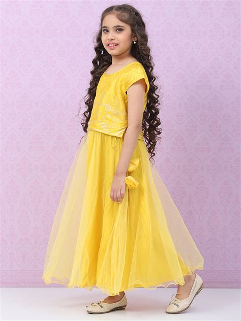 Yellow Viscose Lehenga Set
