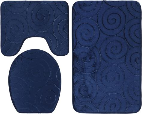 Amazon.com: Garosa 3 Pieces Bath Rug Set Bathroom Bath Mats Non Slip ...