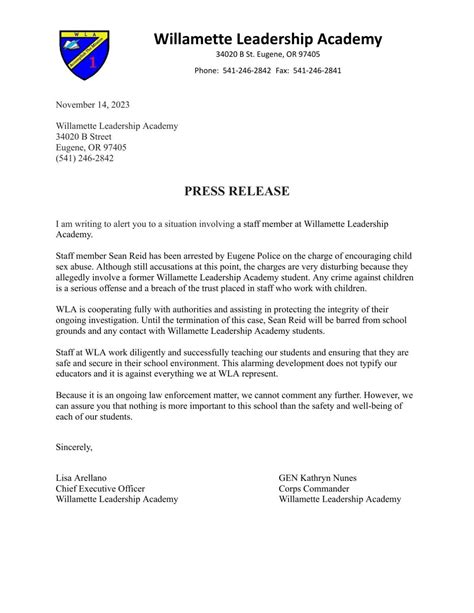 Willamette Leadership Academy staffer accused of child sex abuse ...